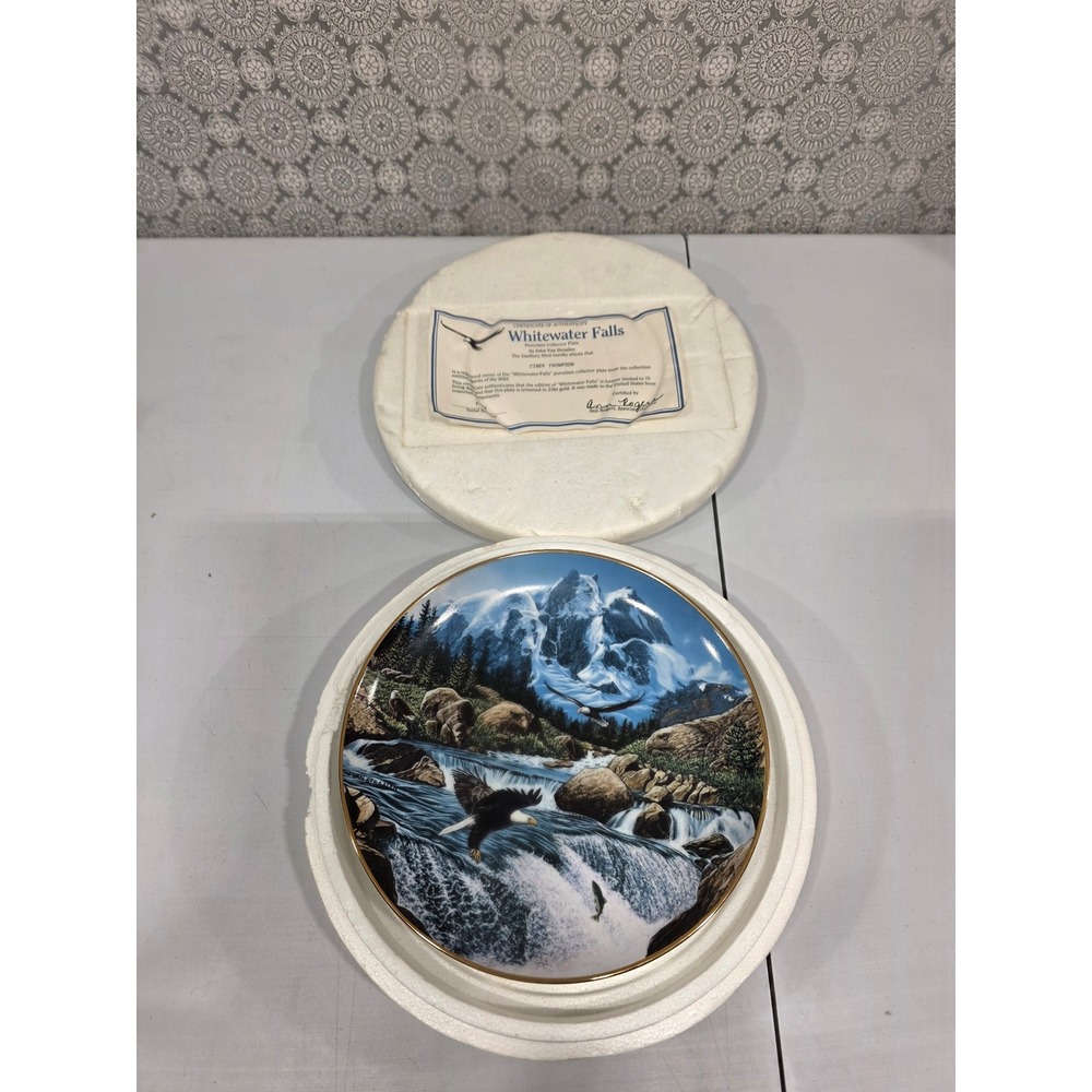 Whitewater‎ Falls Collector Plate Van Straalen Spirits of the Wild Danbury Mint